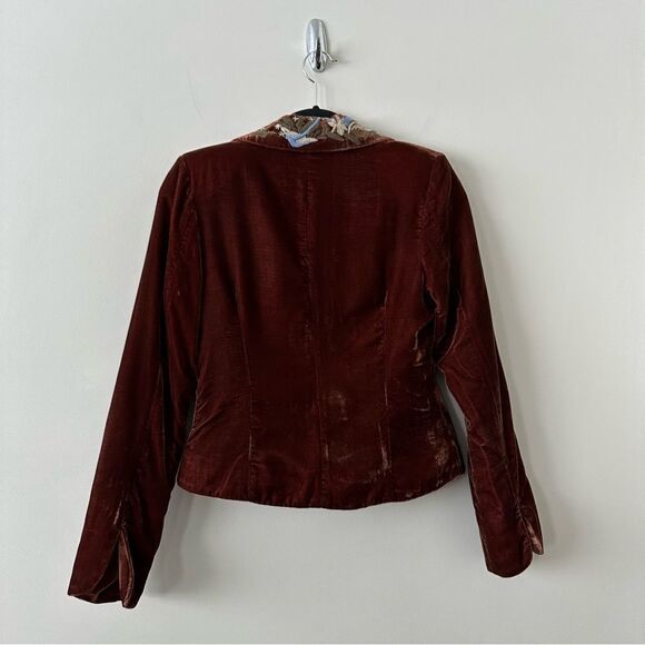 True Meaning-Brown Velvet with Floral Embroidery (Size:4) - Picture 2 of 13